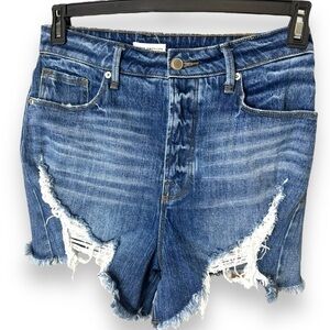 Good American High Rise Boho Distressed Shorts - Size 4/27